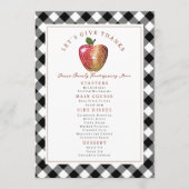 Laten we Bedankt Apple Plaid Thanksgiving geven Menu (Voorkant)