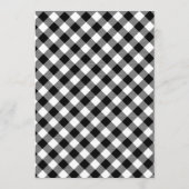 Laten we Bedankt Blue Gourd Plaid Thanksgiving gev Menu (Achterkant)