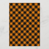 Laten we Bedankt Buffalo Plaid Bison Thanksgiving  Menu (Achterkant)