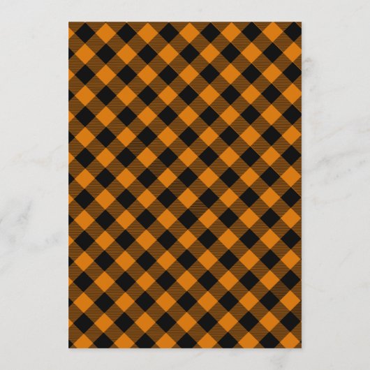 Laten we Bedankt Buffalo Plaid Bison Thanksgiving Menu (Achterkant)