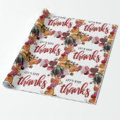 Laten we bedankt geven - Thanksgiving Cadeaupapier (Uitgerold)