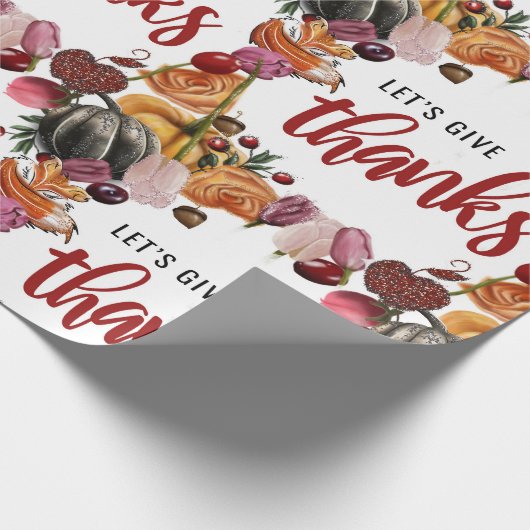 Laten we bedankt geven - Thanksgiving Cadeaupapier (Hoek)