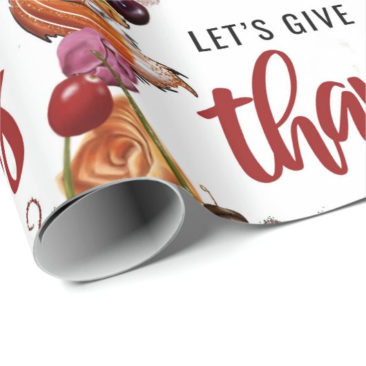 Laten we bedankt geven - Thanksgiving Cadeaupapier (Rol Hoek)