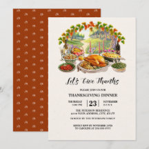 Laten we Bedankt geven. Thanksgiving Diner