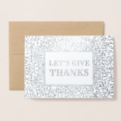 Laten we Bedankt geven. Thanksgiving diner uitnodi Folie Kaarten (Voorkant met envelop)