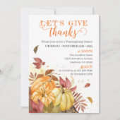 Laten we Bedankt geven, Thanksgiving eten Kaart (Voorkant)