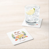 Laten we Bedankt Herfst Wreath Pumpkin Thanksgivin Kartonnen Onderzetters (Insitu)