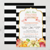 Laten we Bedankt najaar Thanksgiving Dinner Party  Kaart (Voorkant / Achterkant)