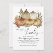 Laten we Bedankt Oranje pompoenThanksgiving geven Kaart (Voorkant)