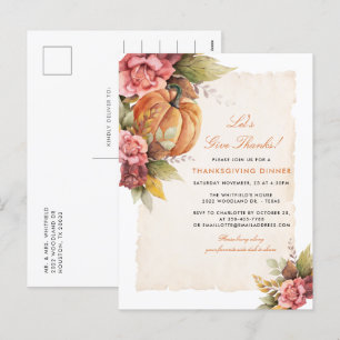 Laten we Bedankt Thanksgiving diner geven Feestdagenkaart