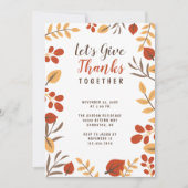 Laten we Bedankt Thanksgiving Dinnerlijke Herfst l Kaart (Voorkant)