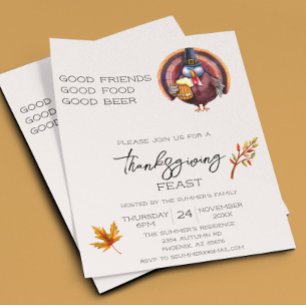 Laten we Bedankt   Thanksgiving eten Flyer