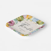 Laten we Bedankt Thanksgiving Waterverf Pompoen ge Papieren Bordje (Gebogen)