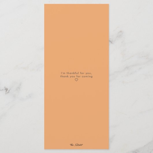 Laten we Bedankt Waterverf Thanksgiving menu (Achterkant)