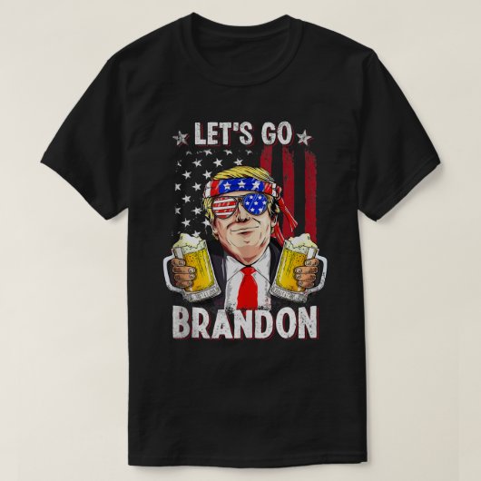 Laten we Beer Brandon op de gelukkige 4 juli Trump T-shirt (Design voorkant)