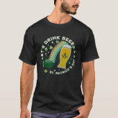 Laten we Beer St Patrick's Day Joke Gezegde Gra Dr T-shirt (Voorkant)