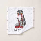 Laten we beginnen! Australian Shepherd (blauwe mer Bad Handdoek (Wasdoekje)