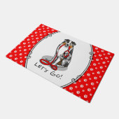 Laten we beginnen! Australian Shepherd (blauwe mer Deurmat (Schuin)