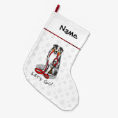 Laten we beginnen! Australian Shepherd (blauwe mer Grote Kerstsok (Voorkant (Hangend))