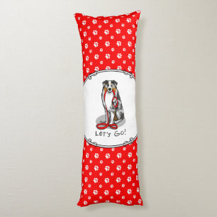 Laten we beginnen! Australian Shepherd (blauwe mer Lichaamskussen