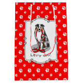 Laten we beginnen! Australian Shepherd (blauwe mer Medium Cadeauzakje (Achterkant)