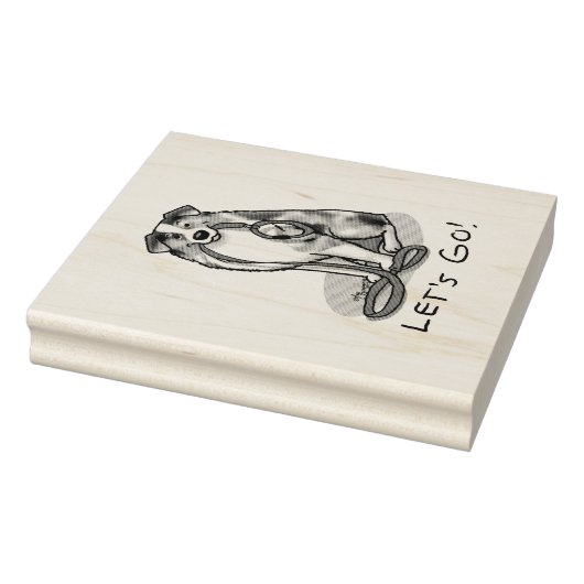 Laten we beginnen! Australian Shepherd (blauwe mer Rubberstempel (Stempel)