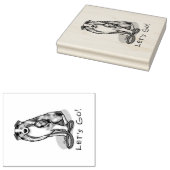 Laten we beginnen! Australian Shepherd (blauwe mer Rubberstempel (Gestempeld)