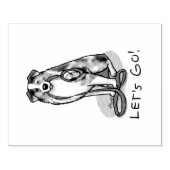 Laten we beginnen! Australian Shepherd (blauwe mer Rubberstempel (Afrduk)