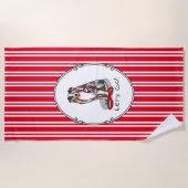 Laten we beginnen! Australian Shepherd (blauwe mer Strandlaken (Voorkant)