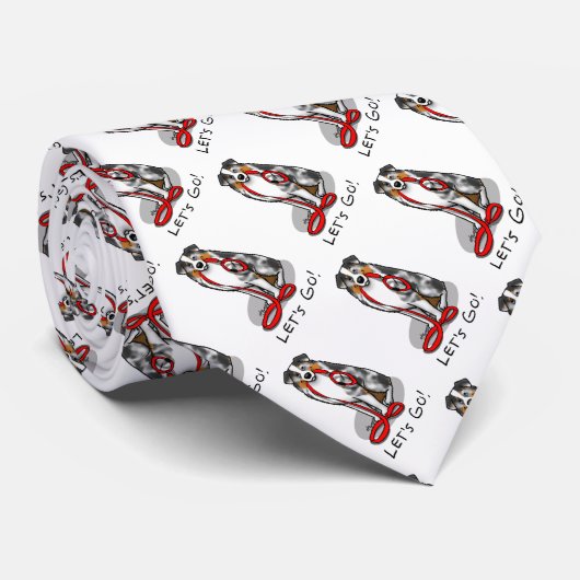 Laten we beginnen! Australian Shepherd (blauwe mer Stropdas (Opgerold)