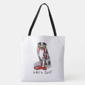 Laten we beginnen! Australian Shepherd (blauwe mer Tote Bag (Voorkant)