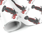 Laten we beginnen! Black Labrador Retriever - Cute Cadeaupapier (Rol Hoek)