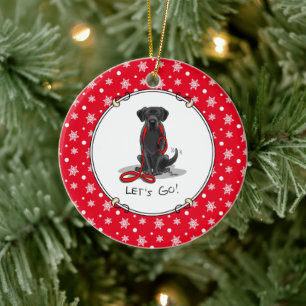 Laten we beginnen! Black Labrador Retriever - Cute Keramisch Ornament