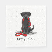 Laten we beginnen! Black Labrador Retriever - Cute Servet (Voorkant)