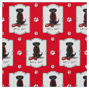 Laten we beginnen! Black Labrador Retriever - Cute Stof