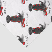 Laten we beginnen! Black Labrador Retriever - Cute Tissuepapier (Detail)