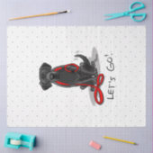 Laten we beginnen! Black Labrador Retriever - Cute Tissuepapier (Craft)