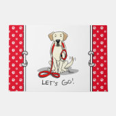 Laten we beginnen! Gele labrador Retriever - Cute  Deurmat (Voorkant)