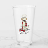 Laten we beginnen! Gele labrador Retriever - Cute  Glas (Achterkant)