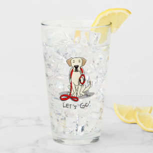 Laten we beginnen! Gele labrador Retriever - Cute Glas