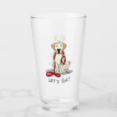 Laten we beginnen! Gele labrador Retriever - Cute  Glas (Voorkant)