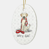 Laten we beginnen! Gele labrador Retriever - Cute  Keramisch Ornament (Links)