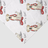 Laten we beginnen! Gele labrador Retriever - Cute  Tissuepapier (Detail)