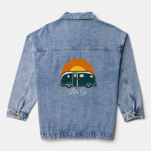 Laten we beginnen! Leuke Camper RV Denim Jacket