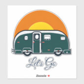 Laten we beginnen! Leuke  Camper RV Sticker (Vel)