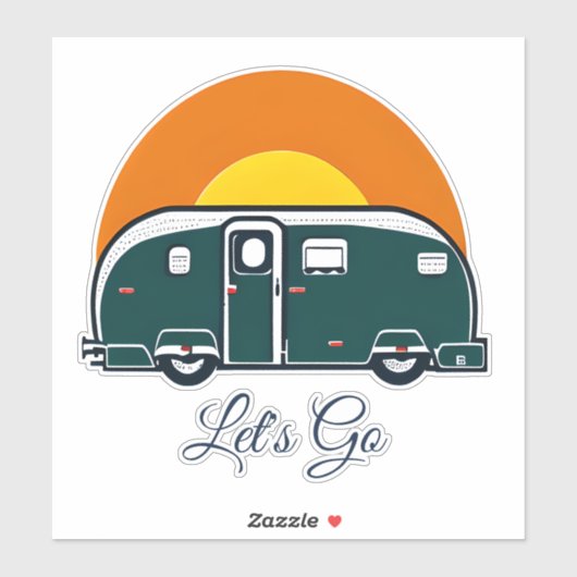 Laten we beginnen! Leuke  Camper RV Sticker (Vel)