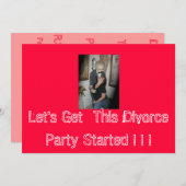 Laten we beginnen met deze Divorce Party... Kaart (Voorkant / Achterkant)
