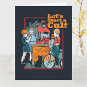 Laten we beginnen met een Cult Spooky Retro Hallow Kaart (Gele Bloem)