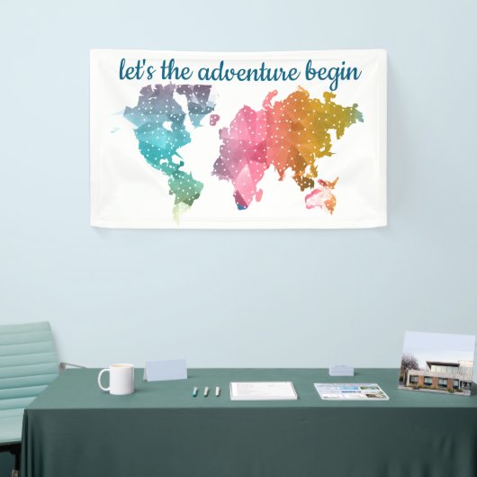 Laten we beginnen met het avontuur van de geometri spandoek (Beurs)