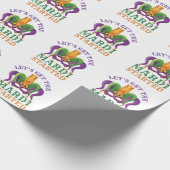 Laten we beginnen met Mardi Gras Party Cadeaupapier (Hoek)